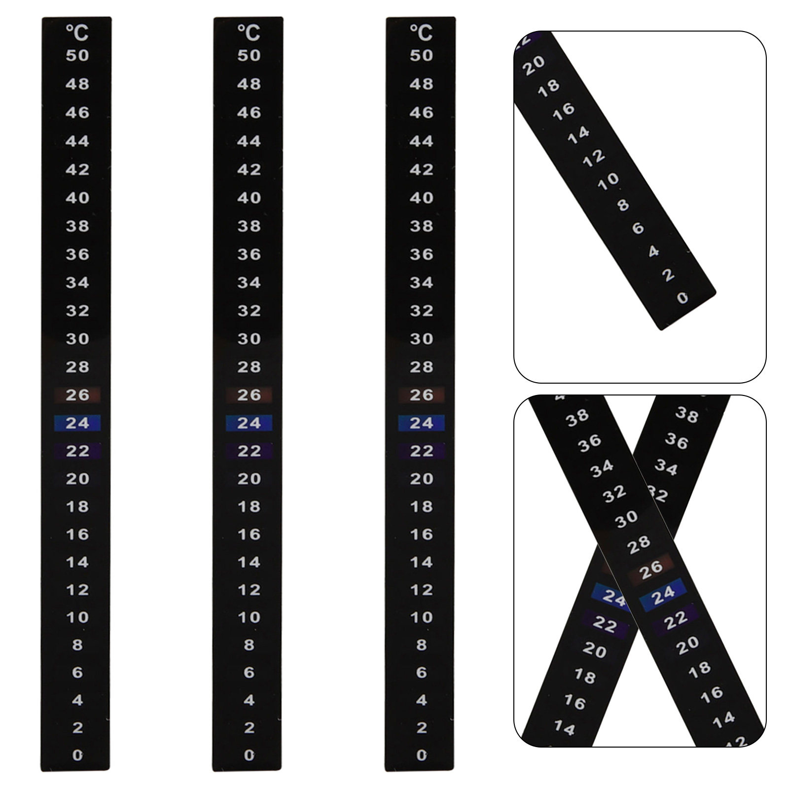 Aquarium Thermometer - 3개입 수평형 온도계 스티커 맥주 양조