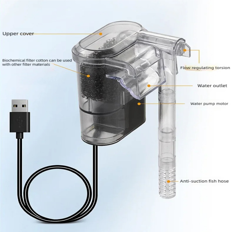 미니 USB 수족관 여과기 2.5W 250H/L 30c - Aquarium Fish For Beginners 리뷰 및 가격