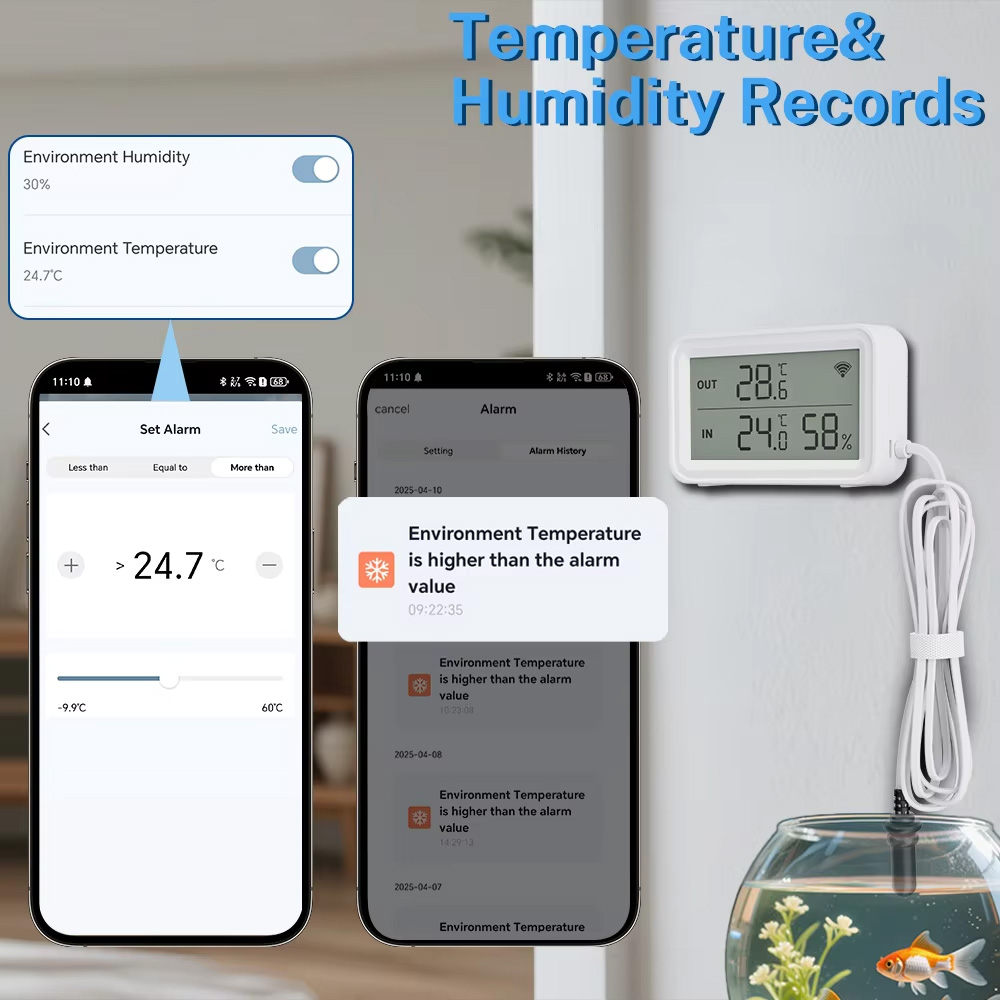 외부 방수 프로브 온도 습도 센서 Tuya WiFi Z - Aquarium Thermometer 리뷰 및 가격