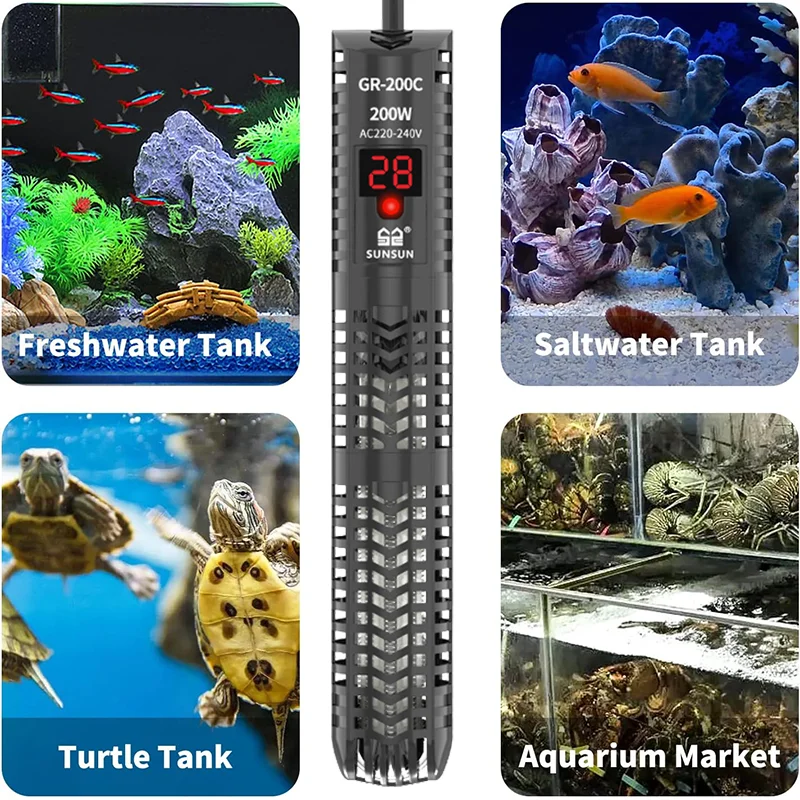 수족관 잠수형 히터 디지털 어항 히팅 로드 온도계 포함 - Aquarium Thermometer 리뷰 및 가격
