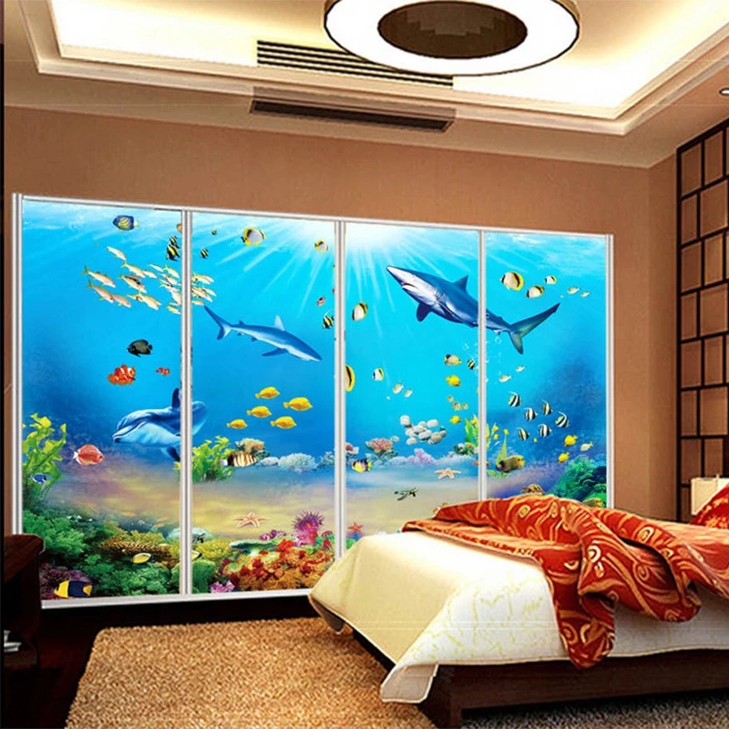 맞춤형 벽지 HD 수중 세계 상어 열대어 3D 벽화 수 - Aquarium Fish Wallpaper Hd 리뷰 및 가격