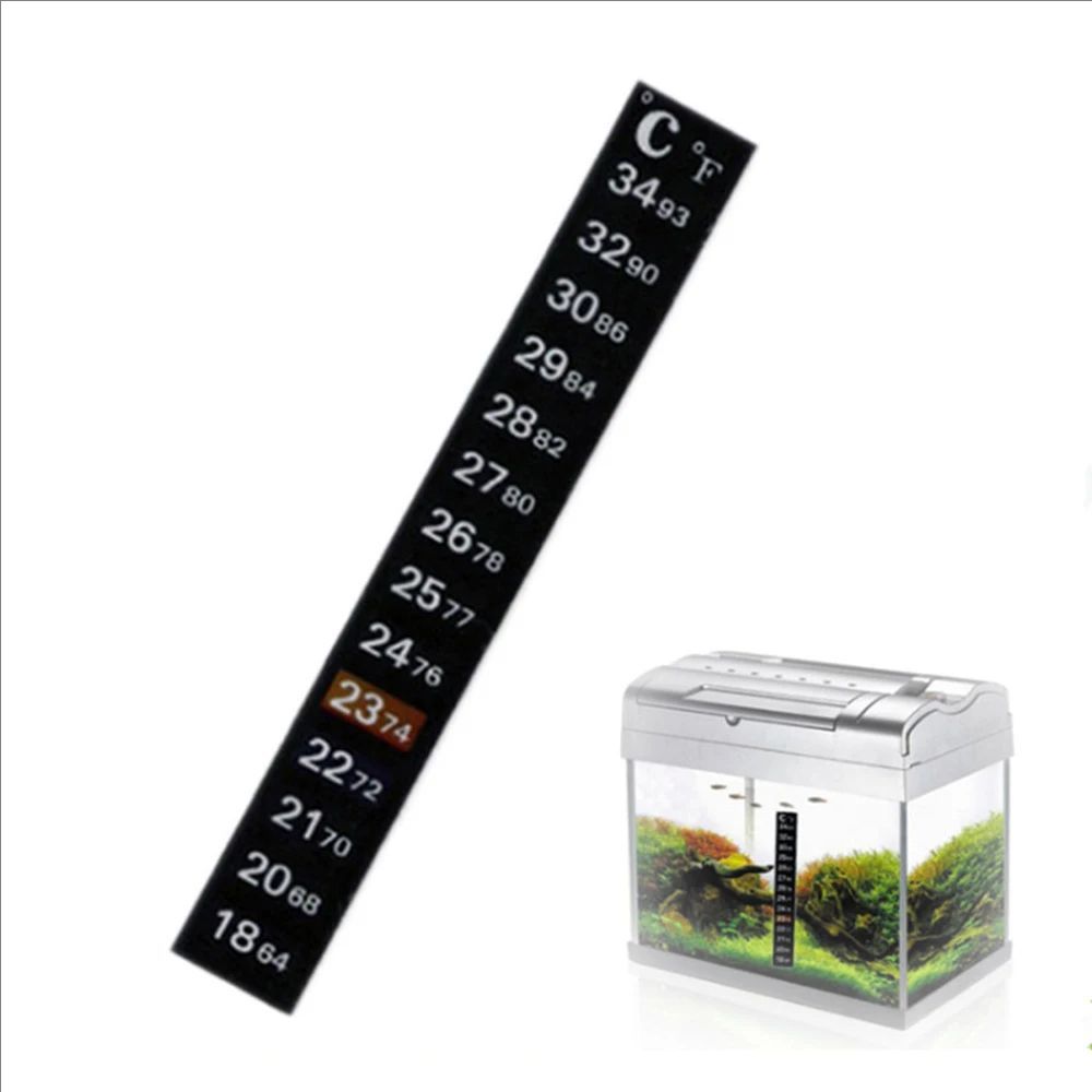 5Pcs/10Pcs 수족관 물고기 탱크 스트립 스틱온  - Aquarium Thermometer 리뷰 및 가격