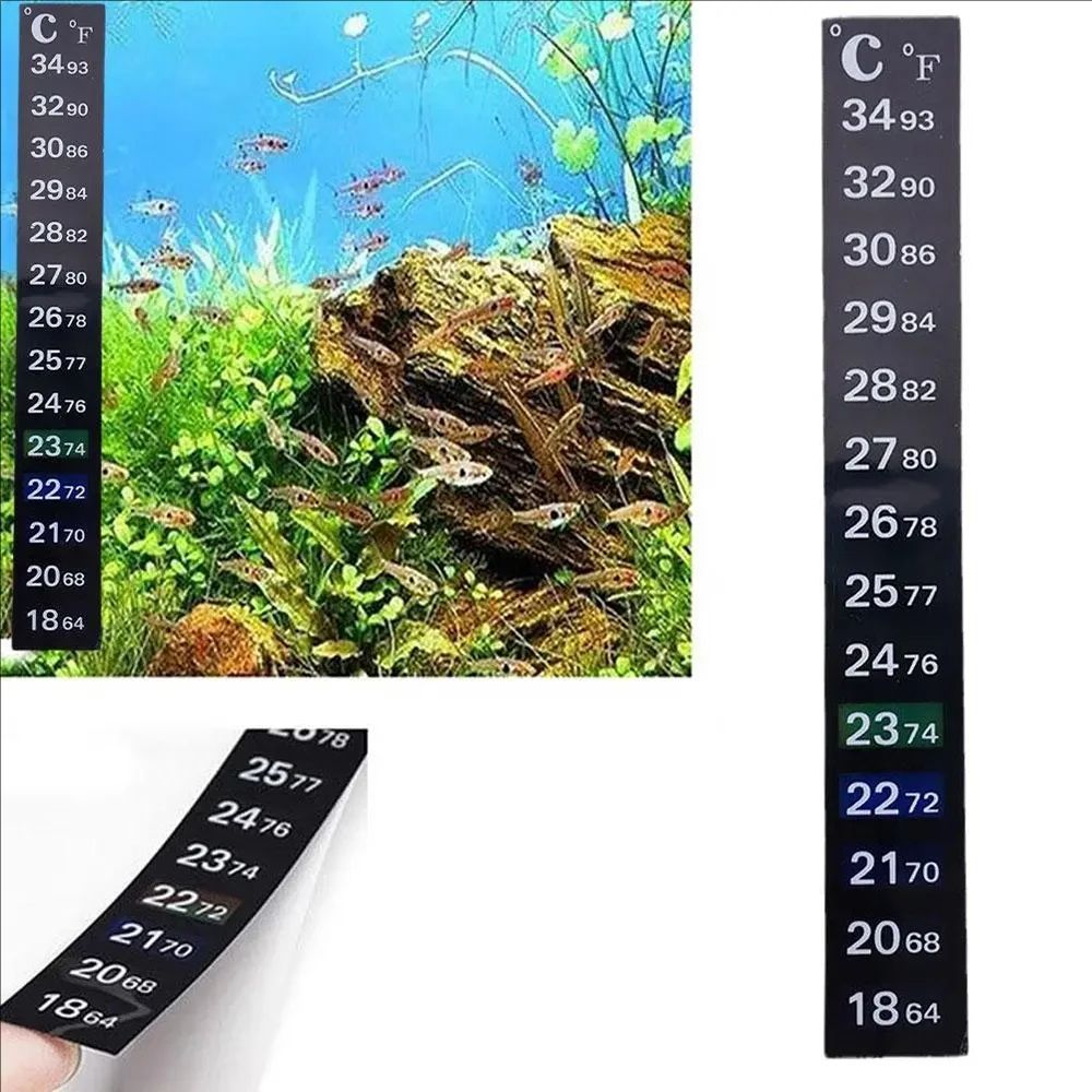 5Pcs/10Pcs 수족관 물고기 탱크 스트립 스틱온  - Aquarium Thermometer 리뷰 및 가격