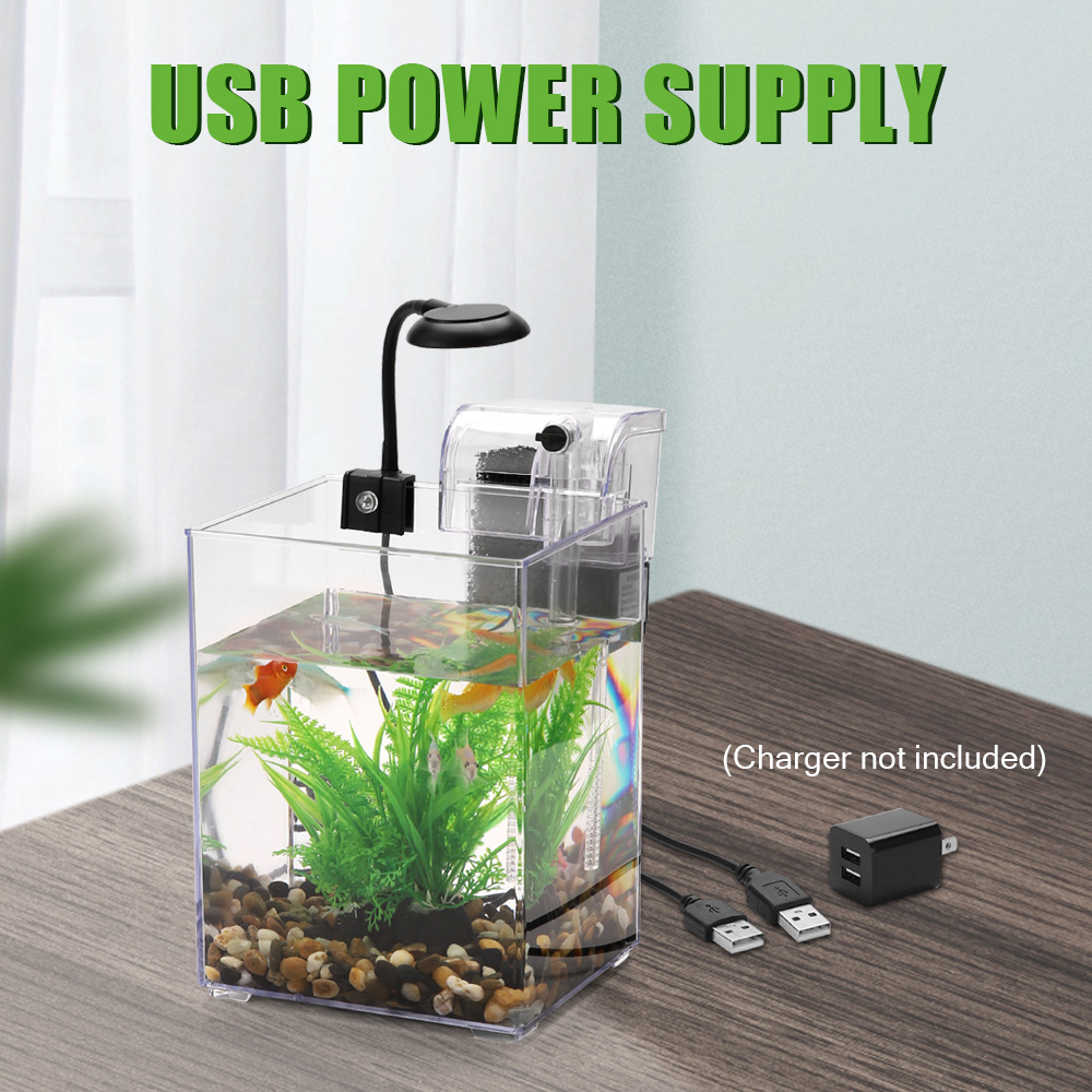 USB 데스크탑 어항 세트, 간편한 설치, 음소거, 침 - Aquarium Fish For Beginners 리뷰 및 가격